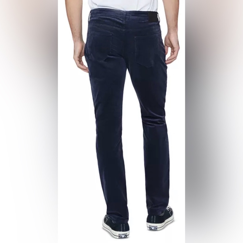 PAIGE Men's Lennox Deep Blue Corduroy Pants - Picture 3 of 6